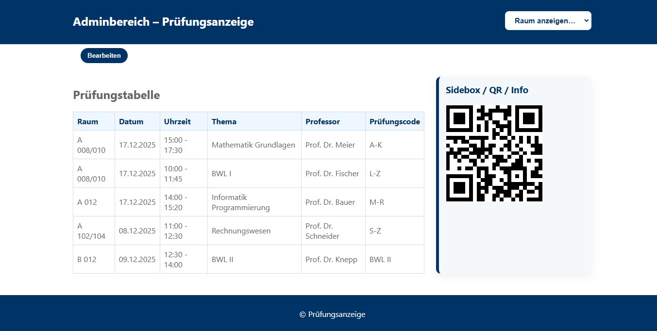 Exam View – Übersicht