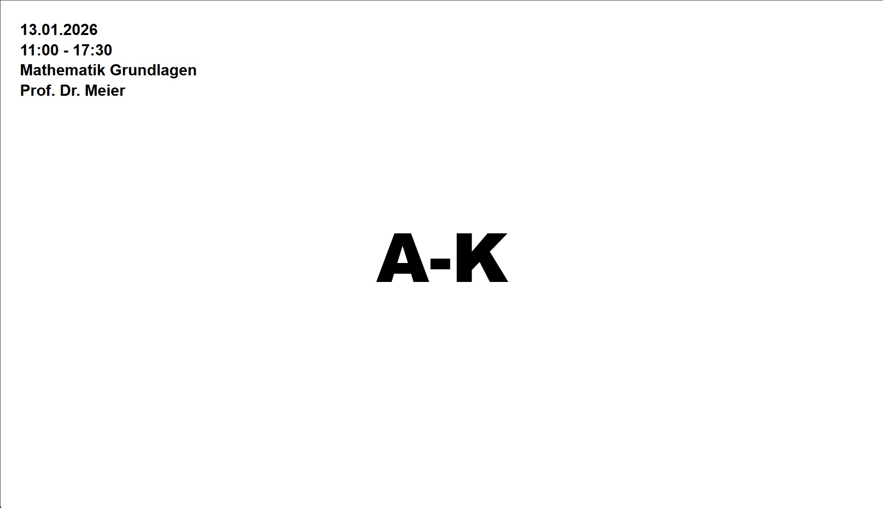 Exam View – Interaktion