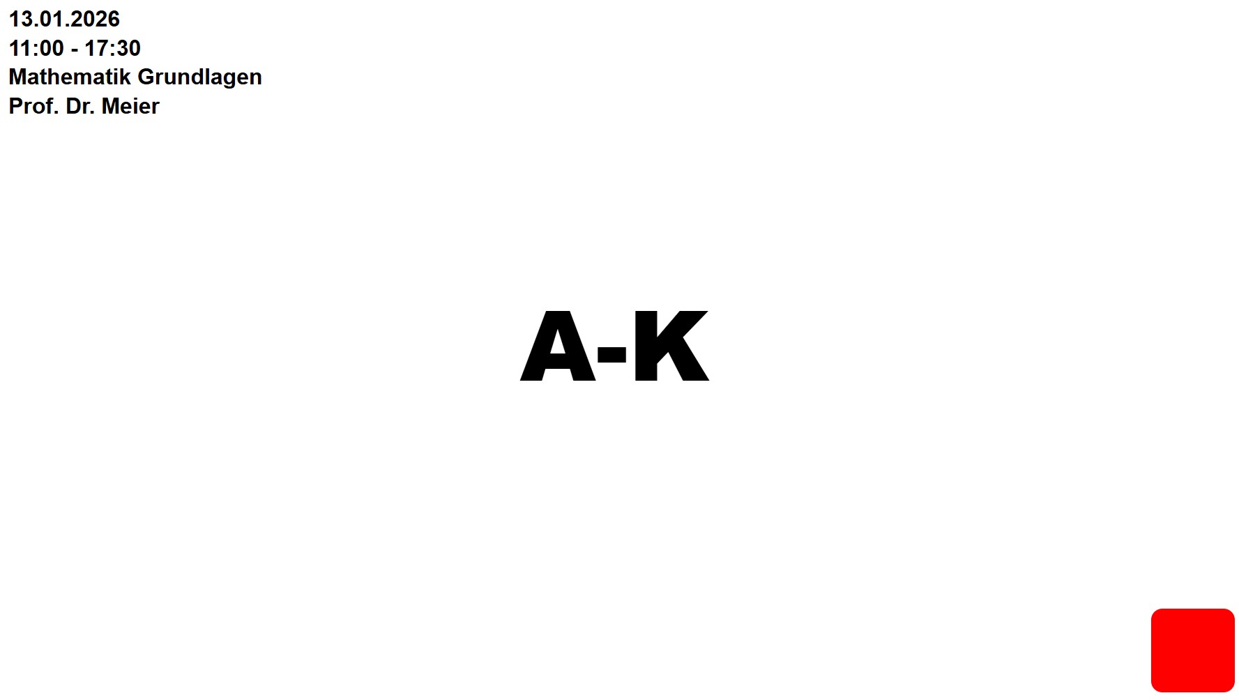 Exam View – Interaktion